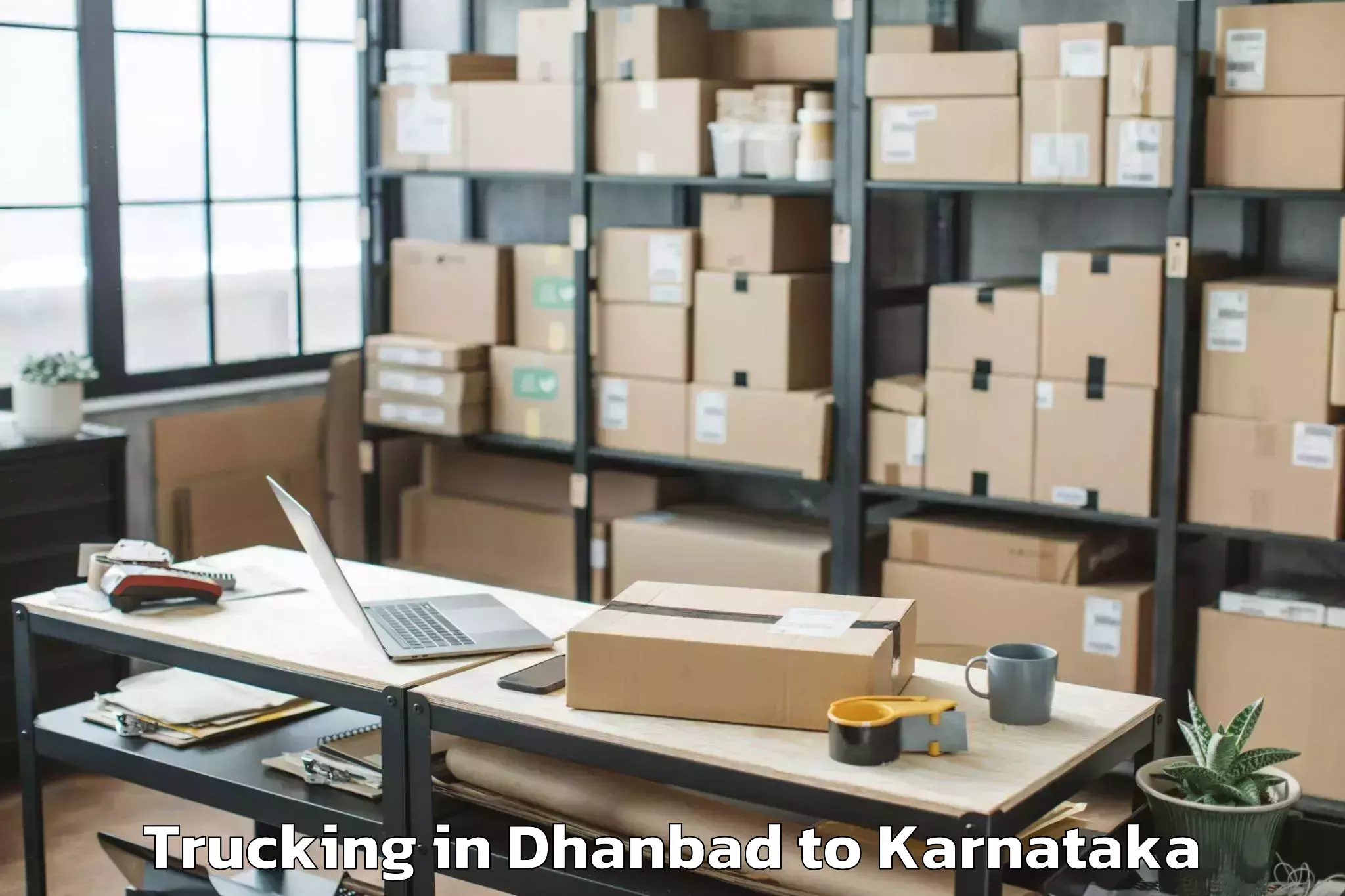 Book Dhanbad to Kadur Trucking Online